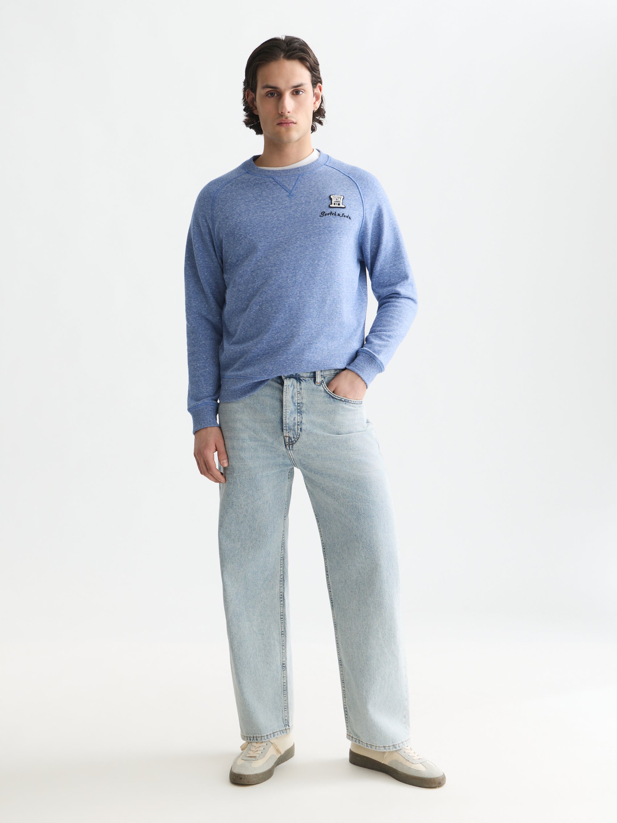 Melange Regular Fit Sweatshirt - Ensign Blue Melange