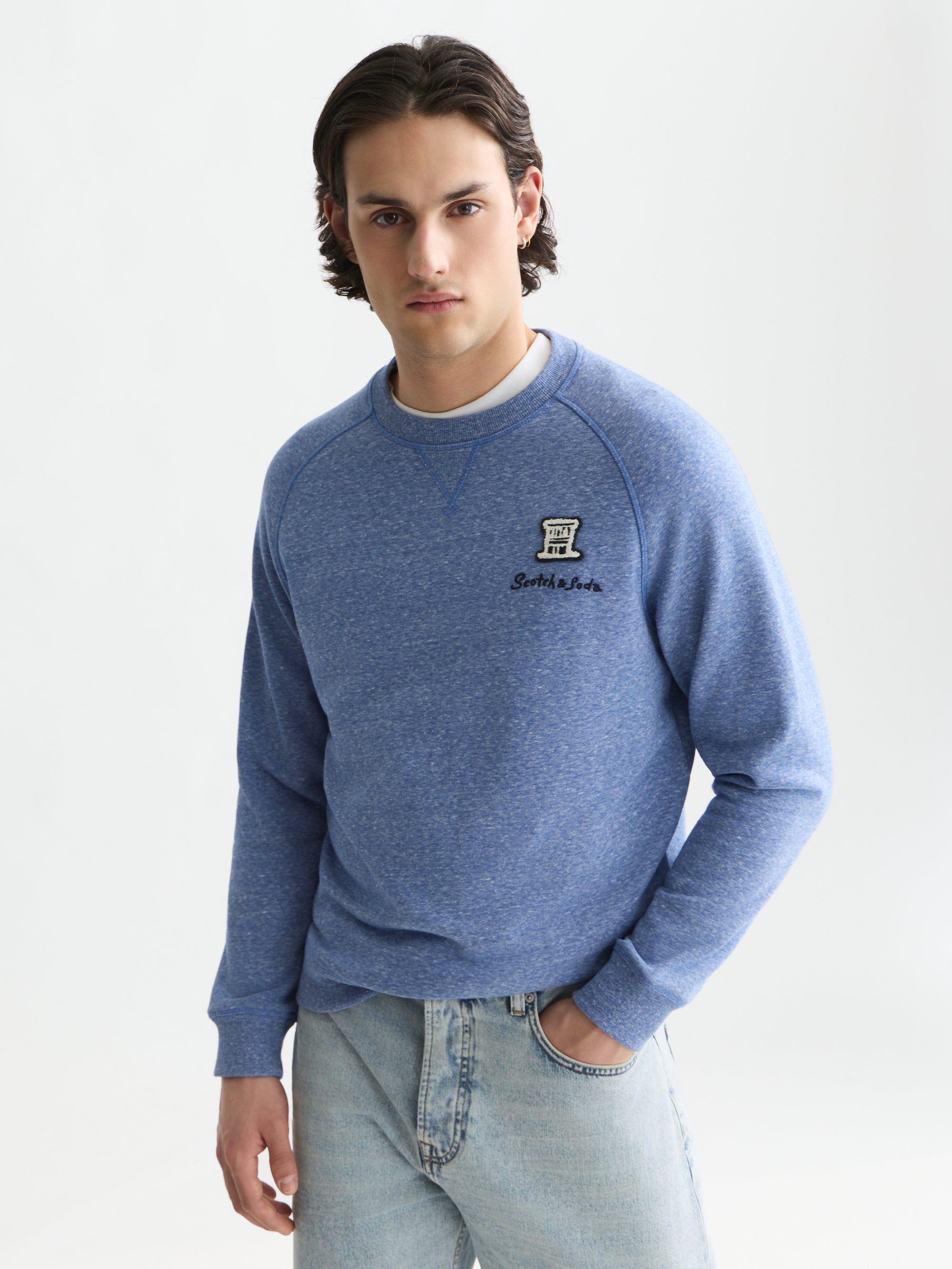 Melange Regular Fit Sweatshirt - Ensign Blue Melange
