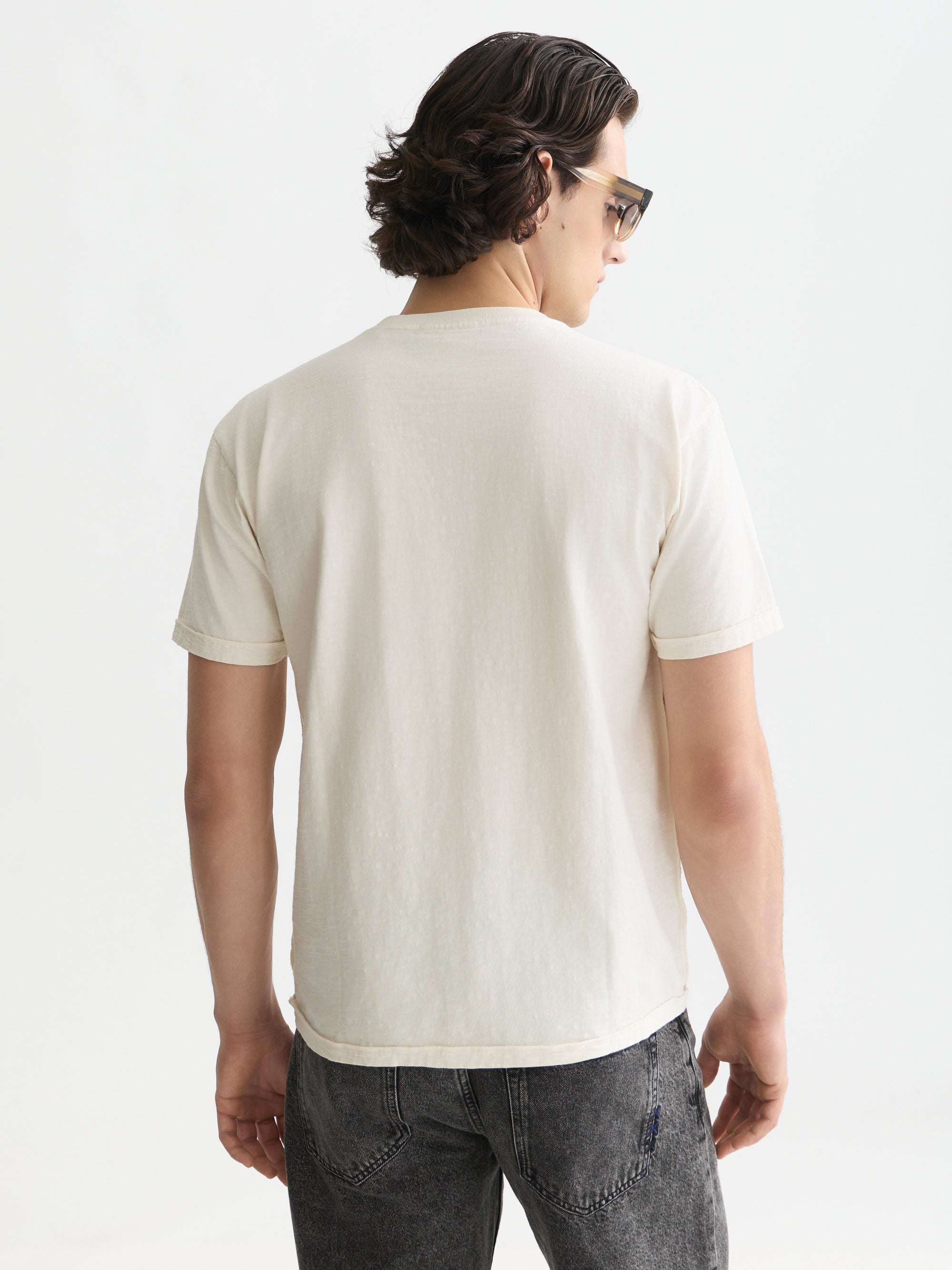 Garment-Dye Relaxed Fit T-Shirt - Eggnog