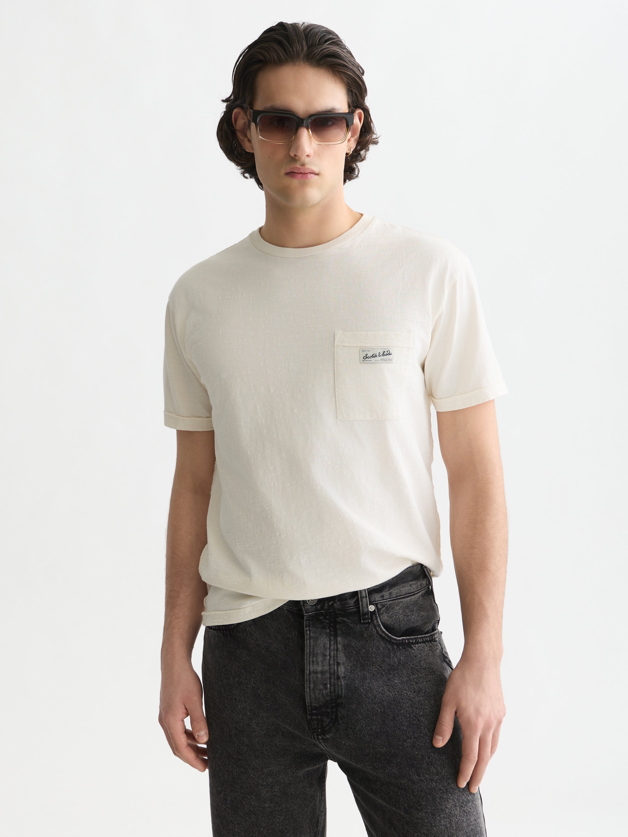 Garment-Dye Relaxed Fit T-Shirt - Eggnog