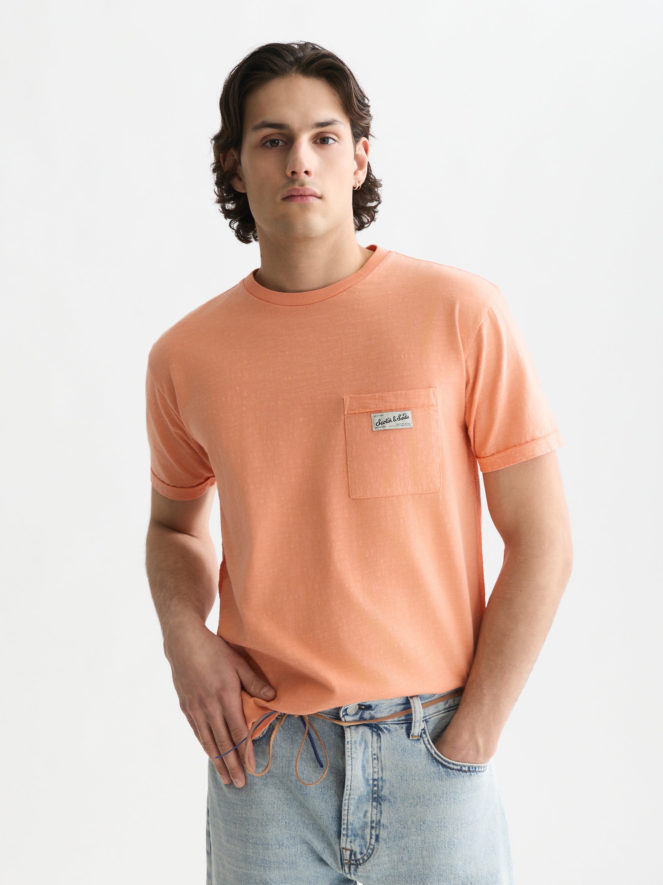 Garment-Dye Relaxed Fit T-Shirt - Shrimp