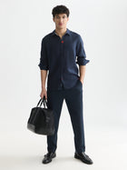 Finch Tailored Yarn-Dyed Technical Jersey Jogger - Blue