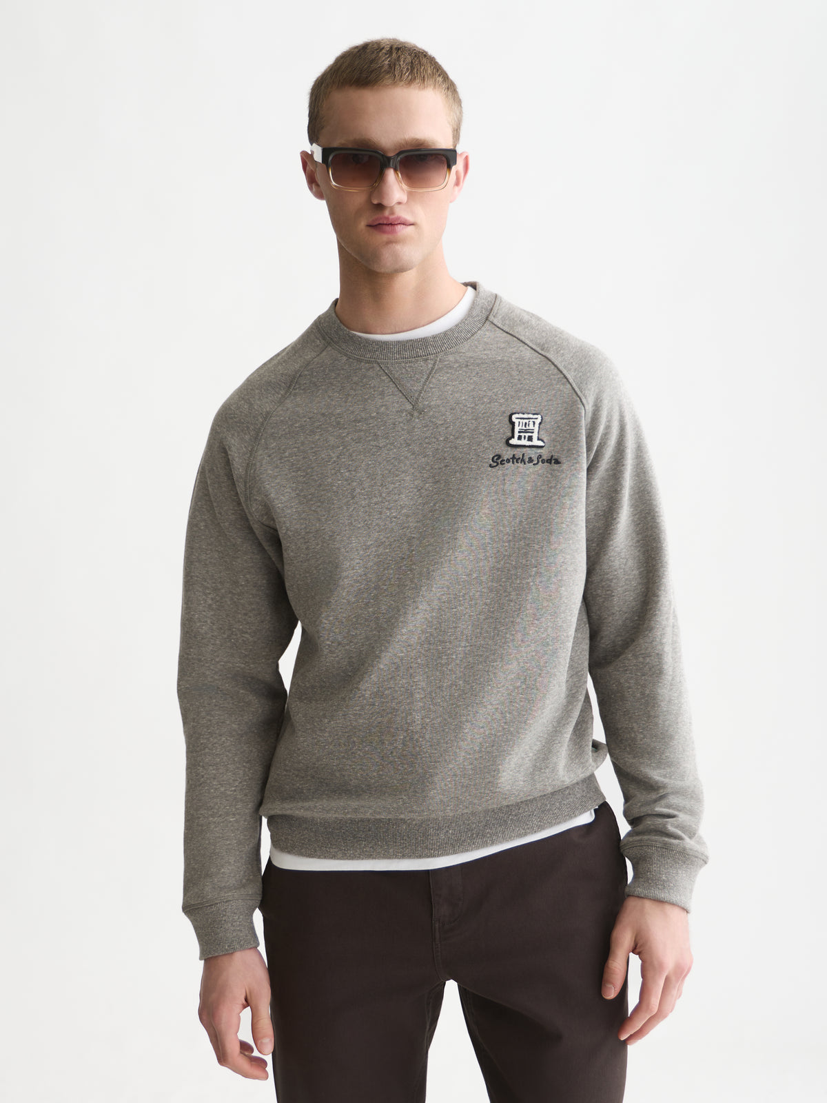Melange Regular-Fit Sweatshirt - Dark Grey