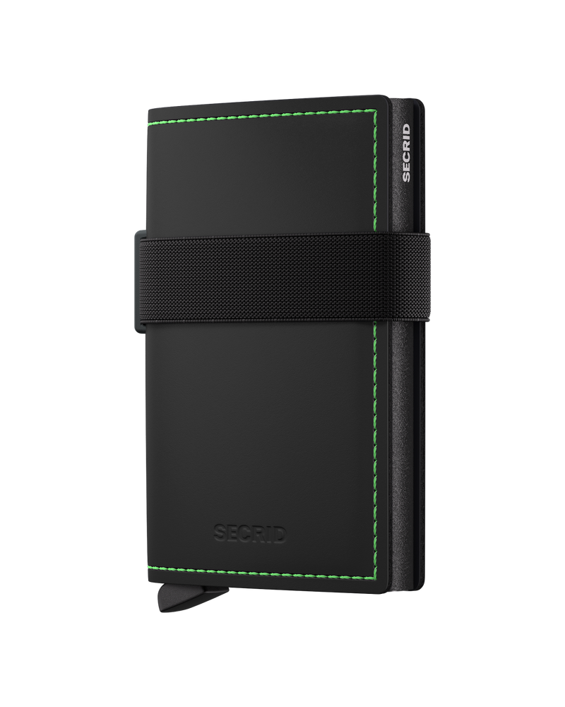 Bandwallet - Matte Black-Green - Front