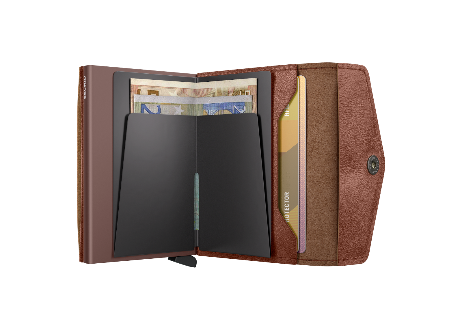 Envelope Wallet Vintage - Cognac - Open