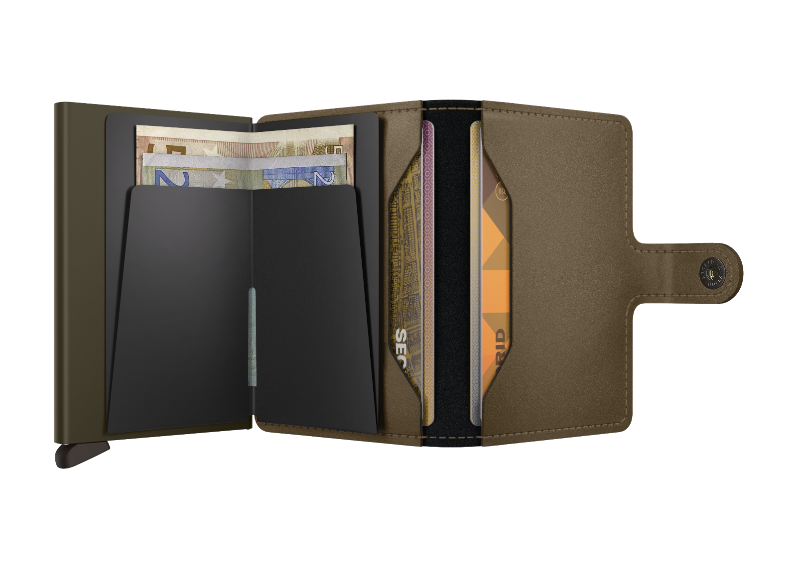 Miniwallet Matte Satin - Bronze - Open