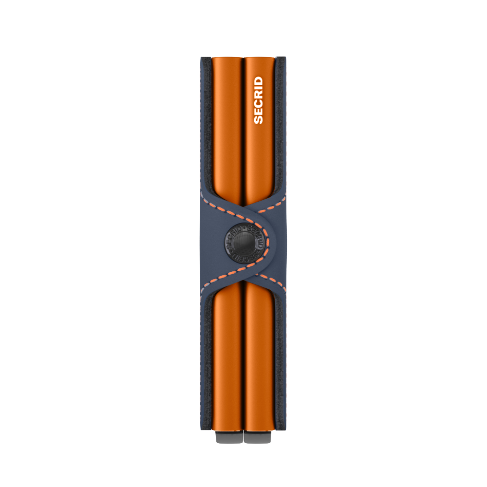 Twinwallet Matte - Night Blue & Orange - Side