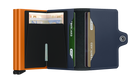 Twinwallet Matte - Night Blue & Orange - Open