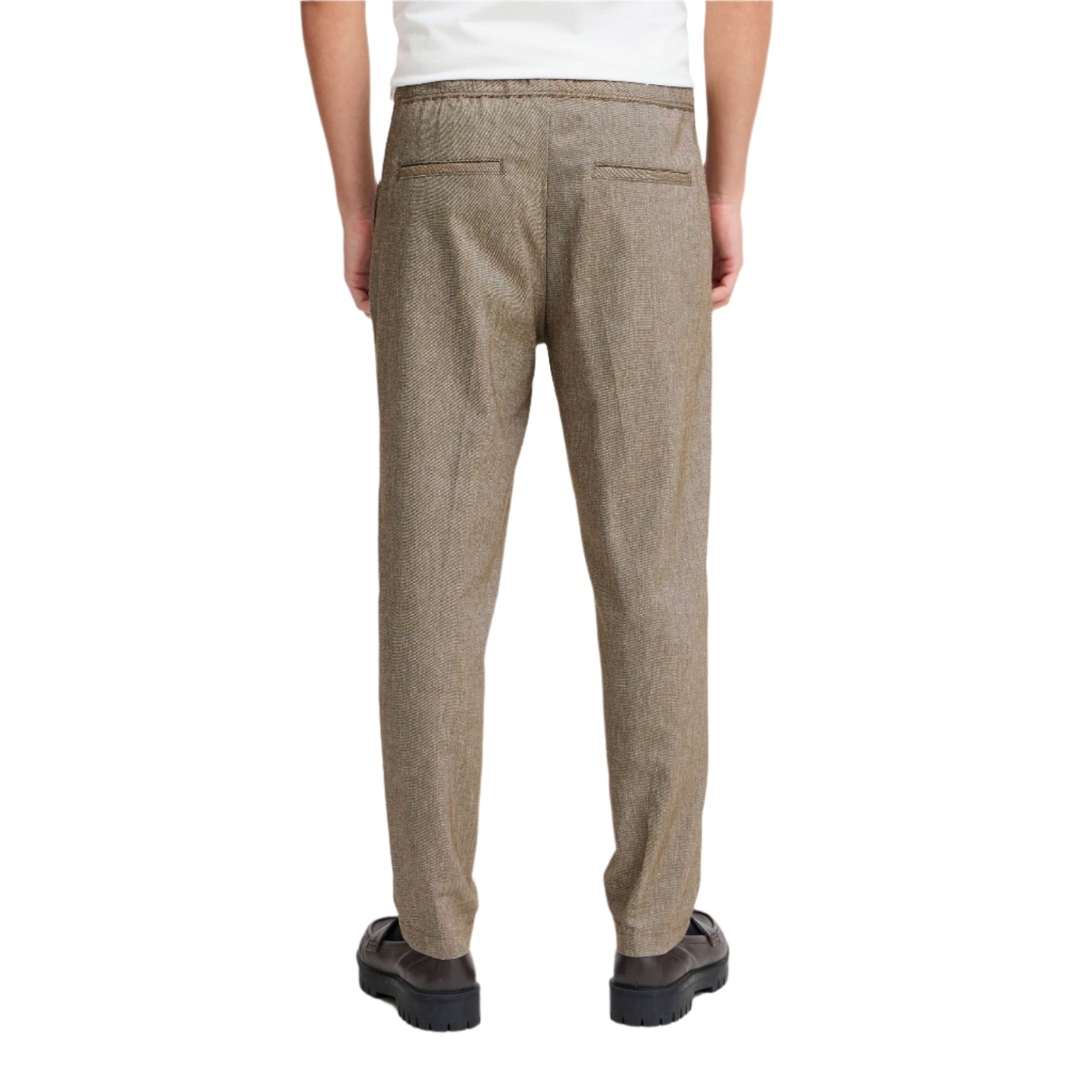 Kangaroo Melange Cfpilou Drawstring Linen Mix Pants