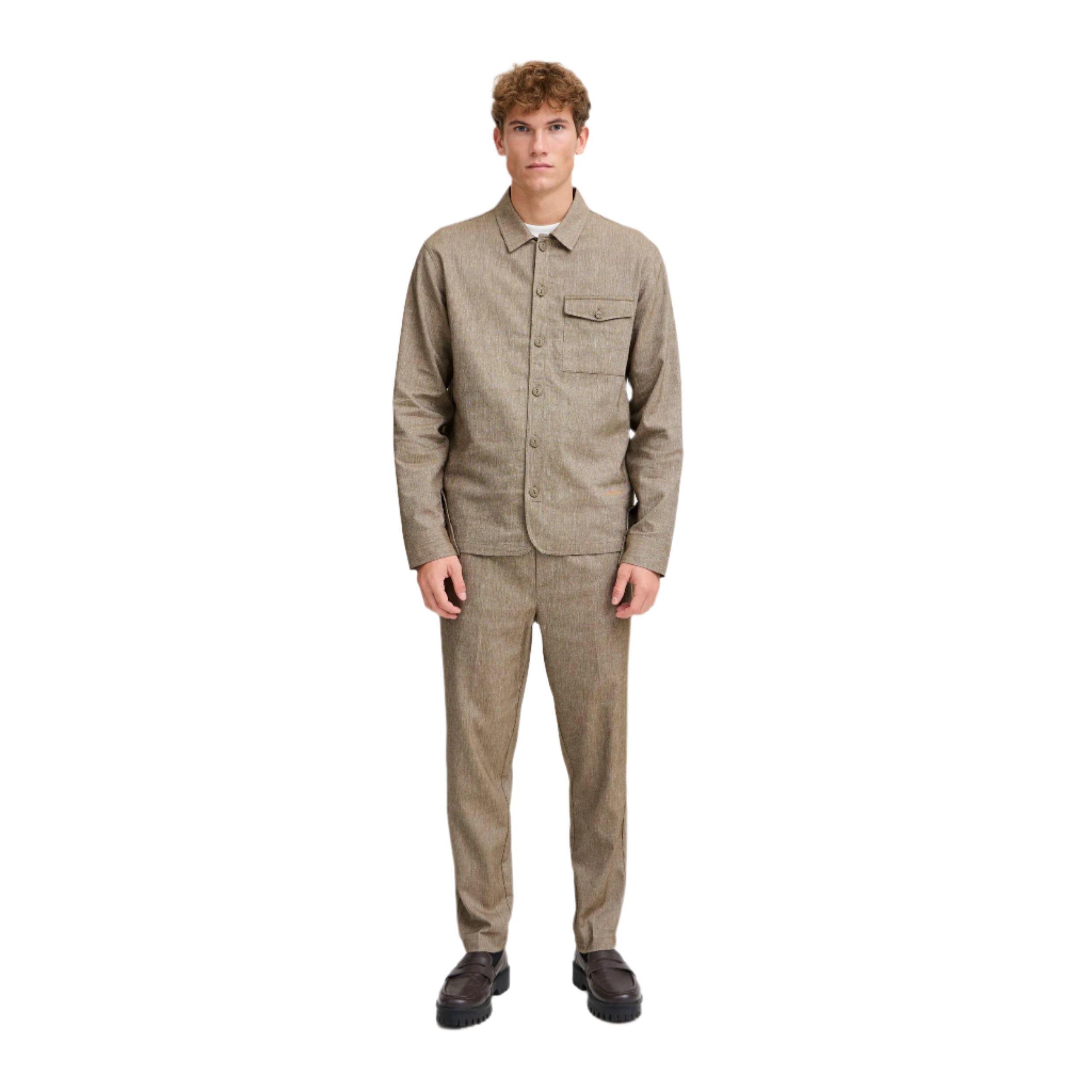 Kangaroo Melange Cfpilou Drawstring Linen Mix Pants