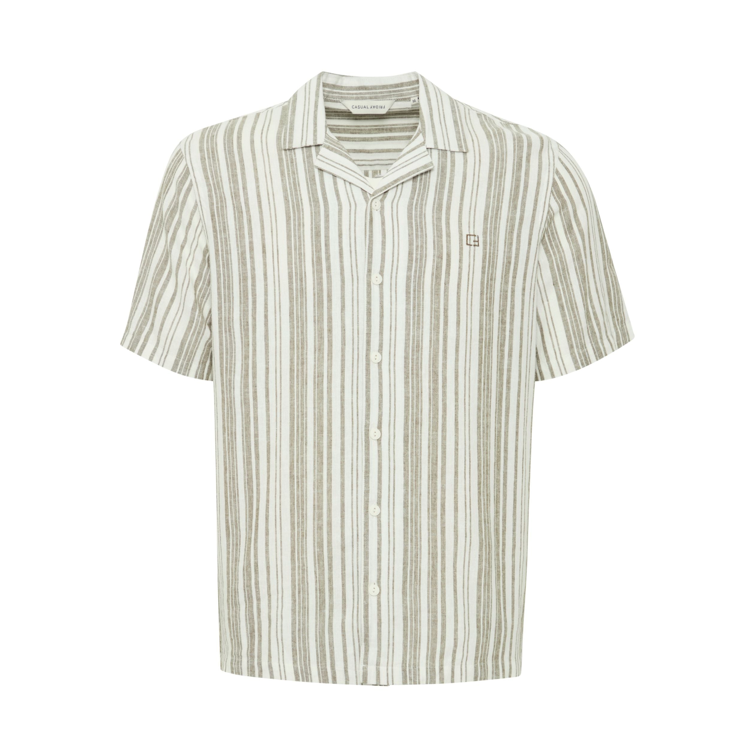 Winter Moss Cfisak Striped Linen Mix Shirt