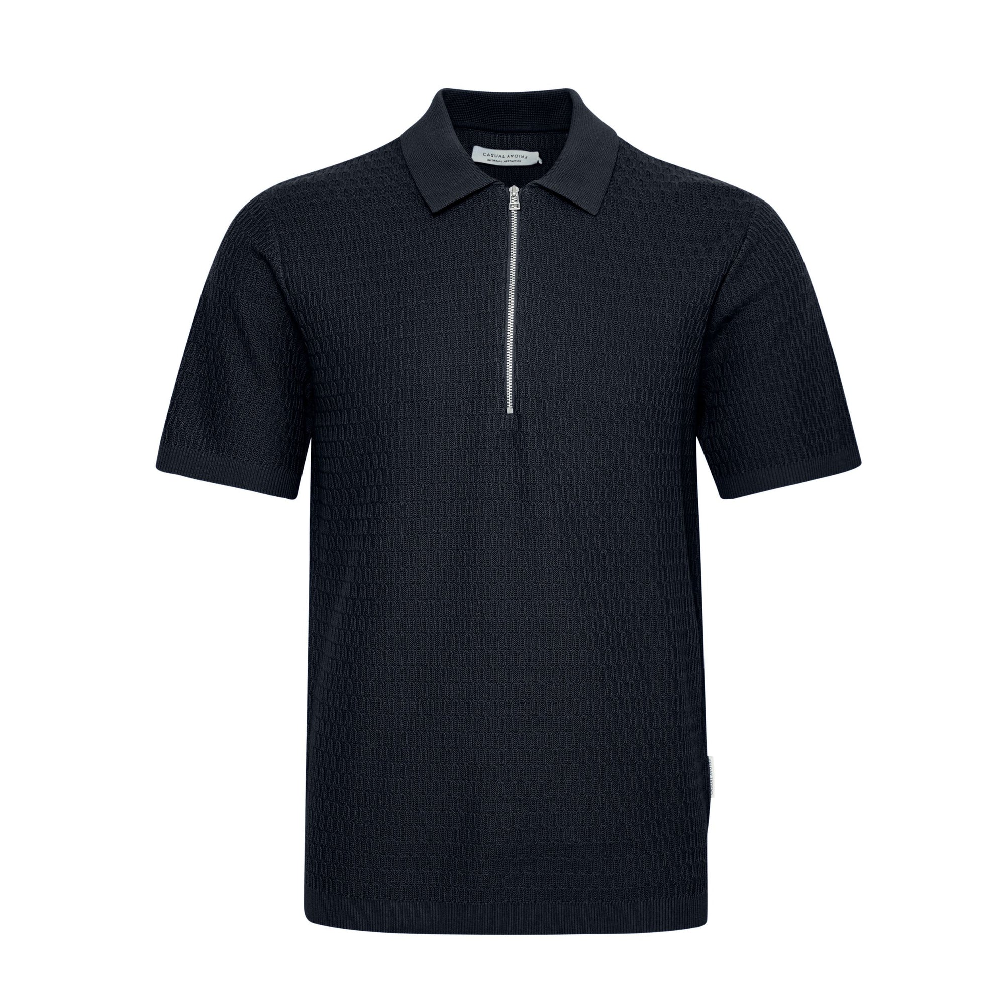 Dark Navy Cfjoe Ss Structured Polo Knit