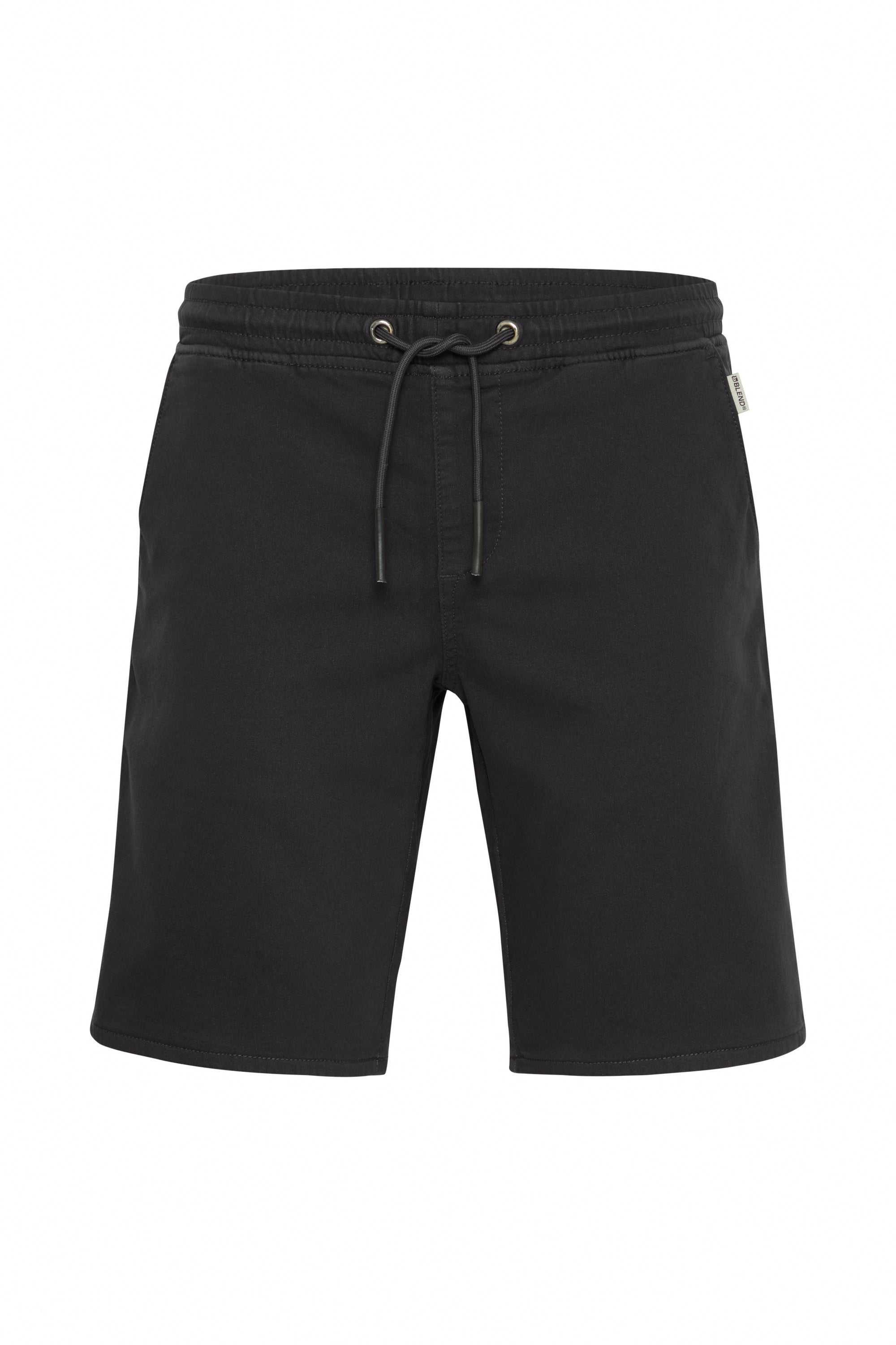 Short de jogging en jean noir