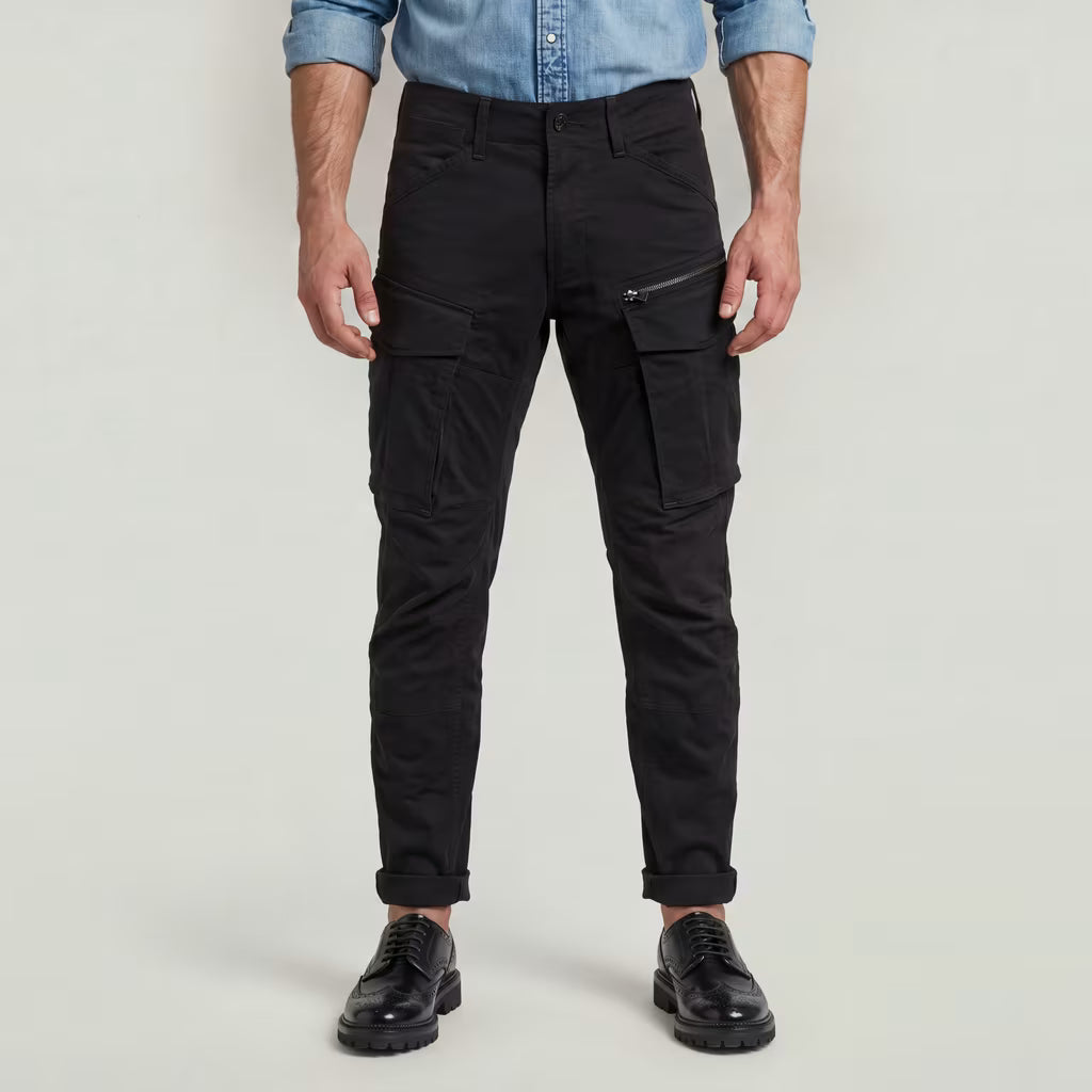 Rovic Zip 3D Regular Tapered Pants - Dark Black
