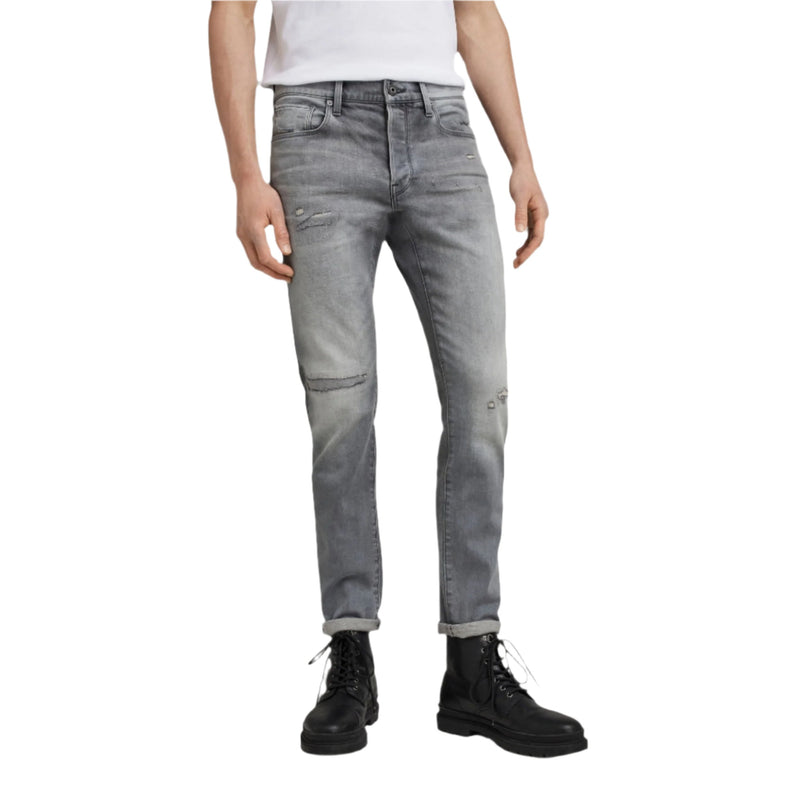 Sun Faded Glacier Grey Restored 3301 Slim Jeans
