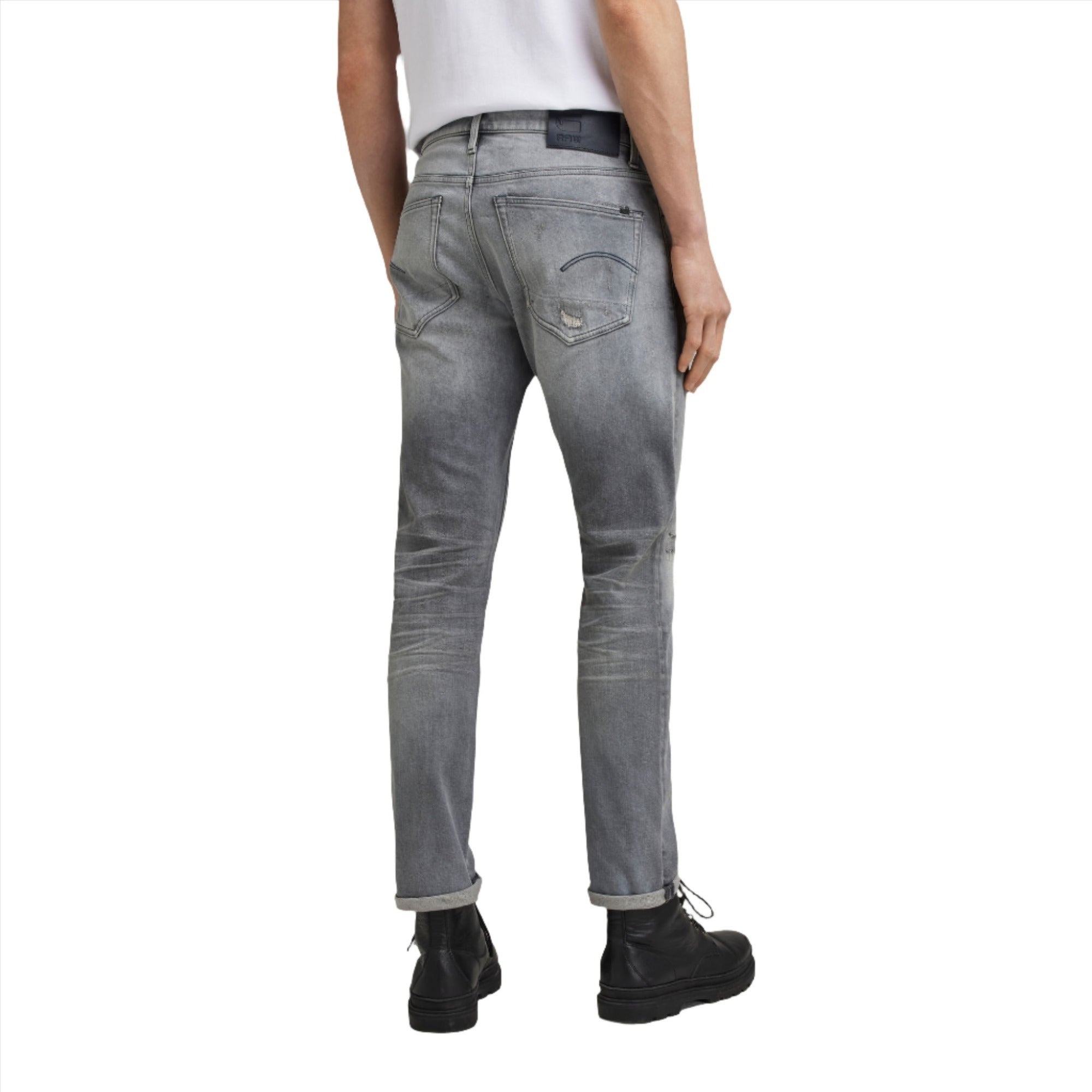 Sun Faded Glacier Grey Restored 3301 Slim Jeans