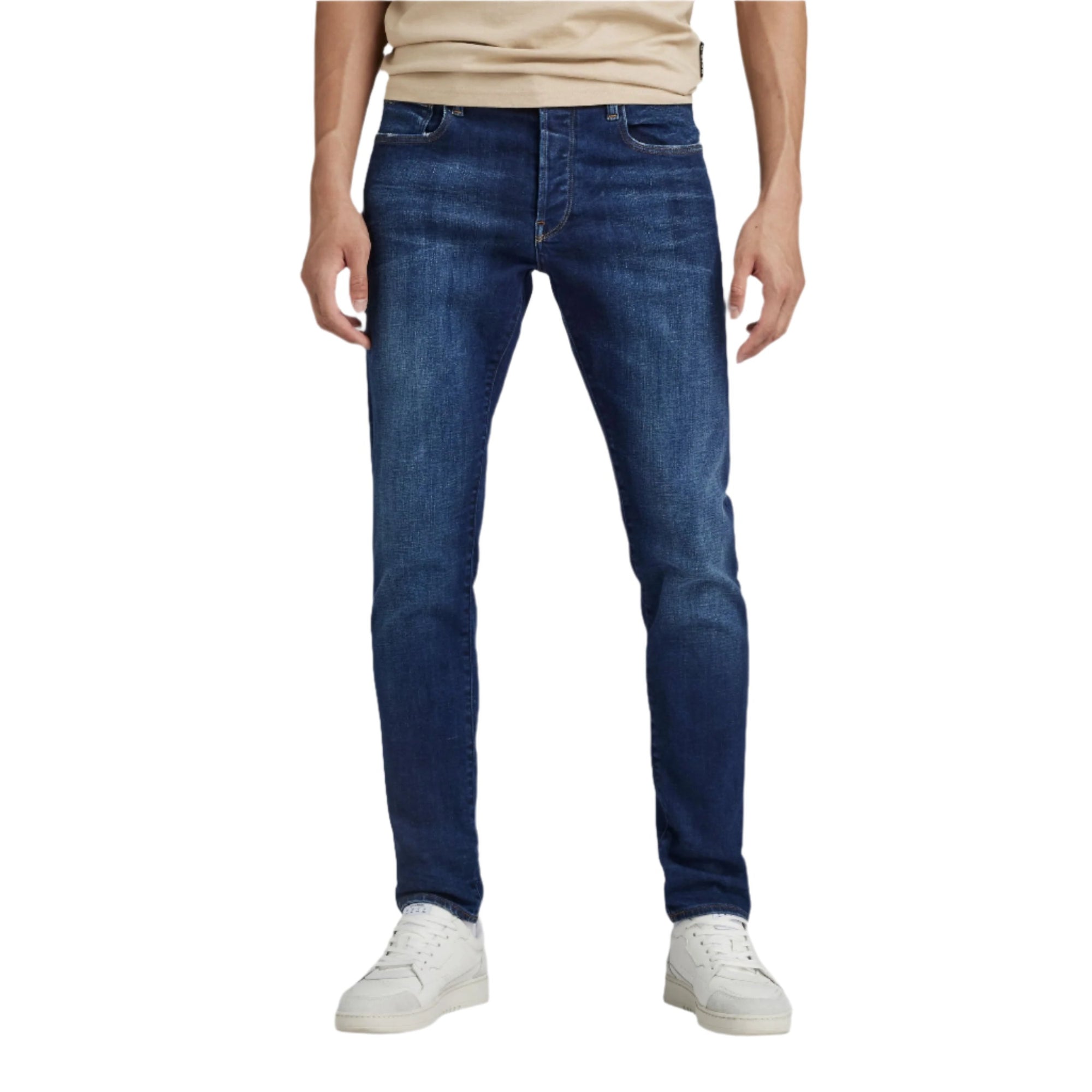 Worn In Dusk Blue 3301 Slim Jeans