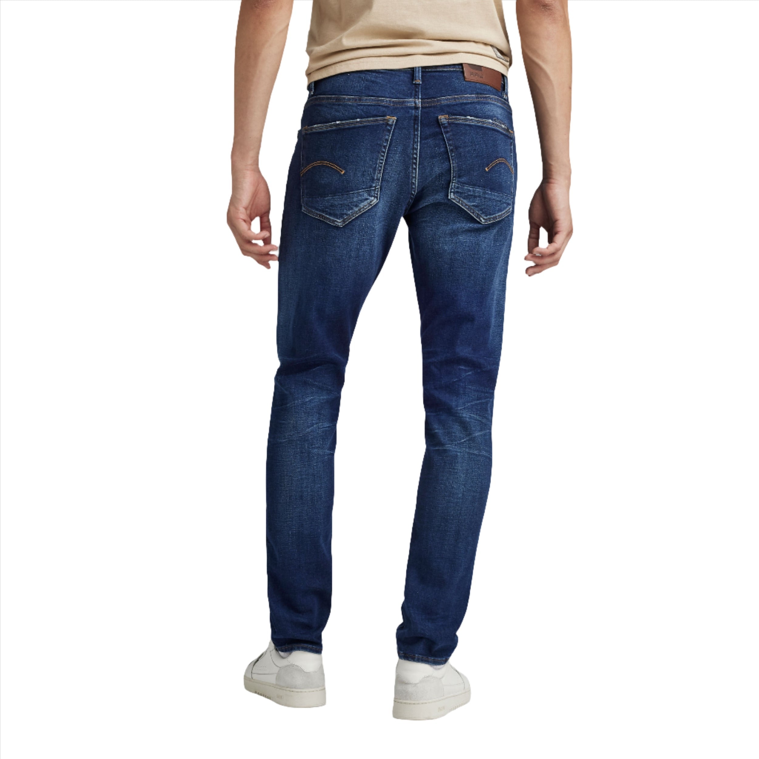 Worn In Dusk Blue 3301 Slim Jeans