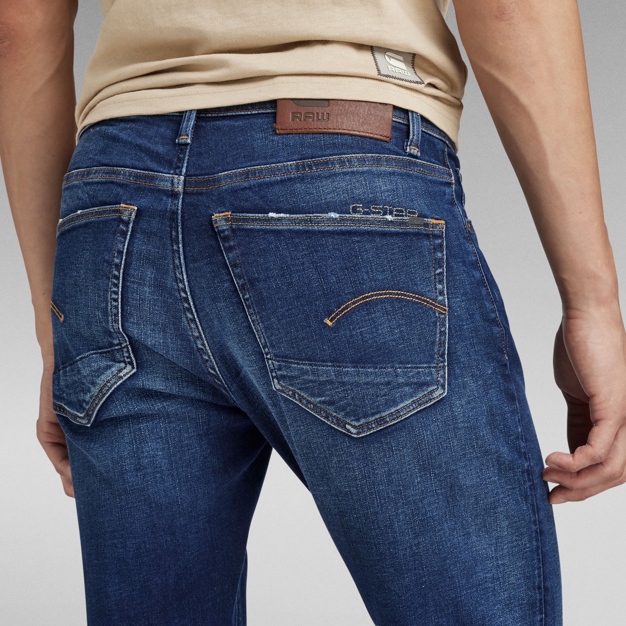 Worn In Dusk Blue 3301 Slim Jeans