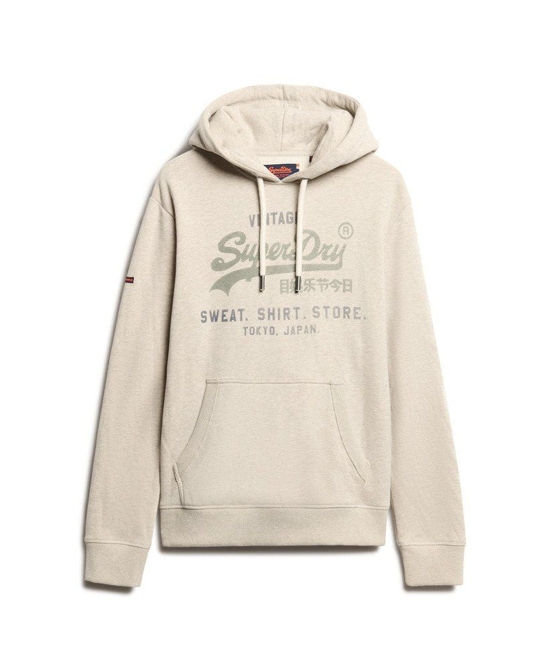 Beige Heritage Relaxed Hoodie
