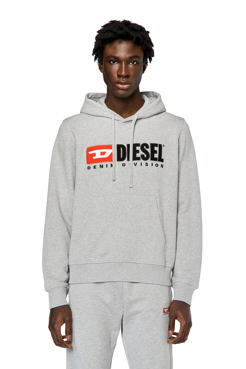 Grey Melange S-Ginn-Hood-Div Sweat-Shirt