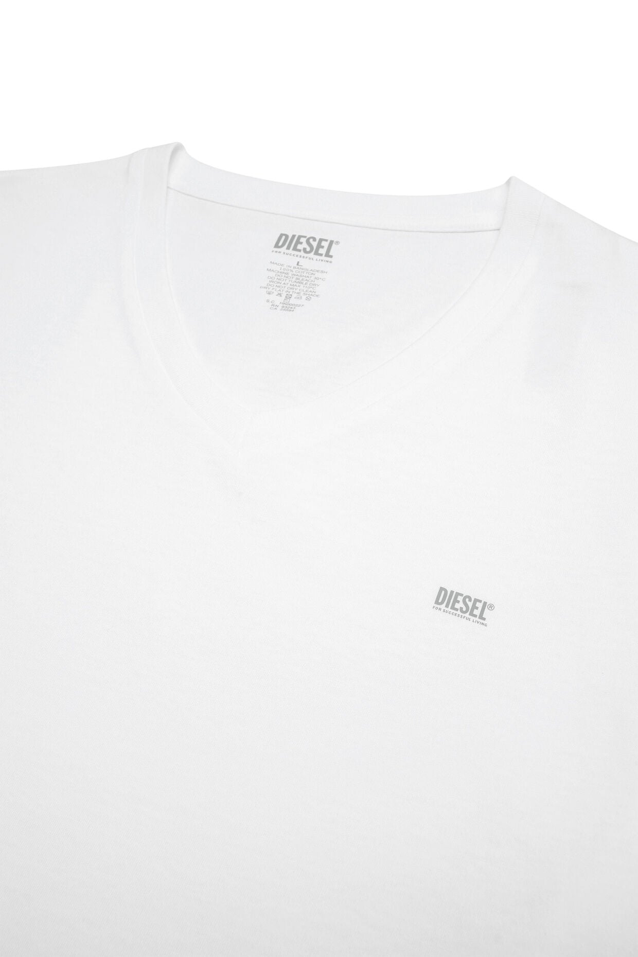 White Umtee Randal V-Neck T-Shirt