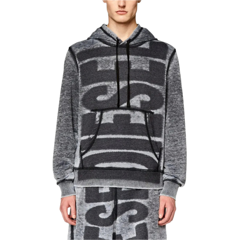 Diesel Black S-Ginn-Hood-L1 Sweat-Shirt