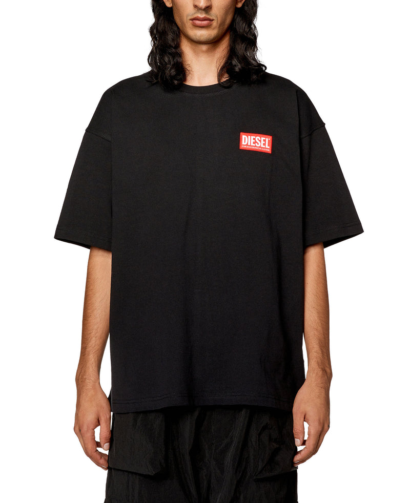 Diesel - T-shirt noir avec étiquette S