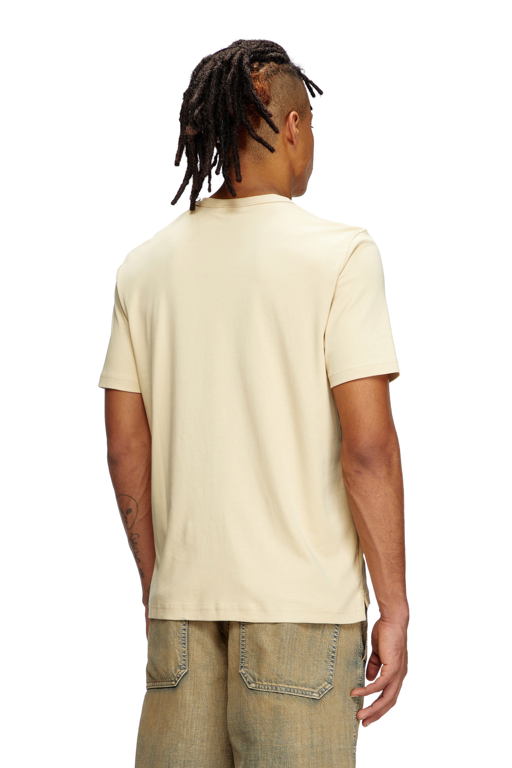 Beige T-Adjust-Slits-R17 T-Shirt