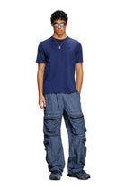 Blue T-Adjust-Slits-R17 T-Shirt