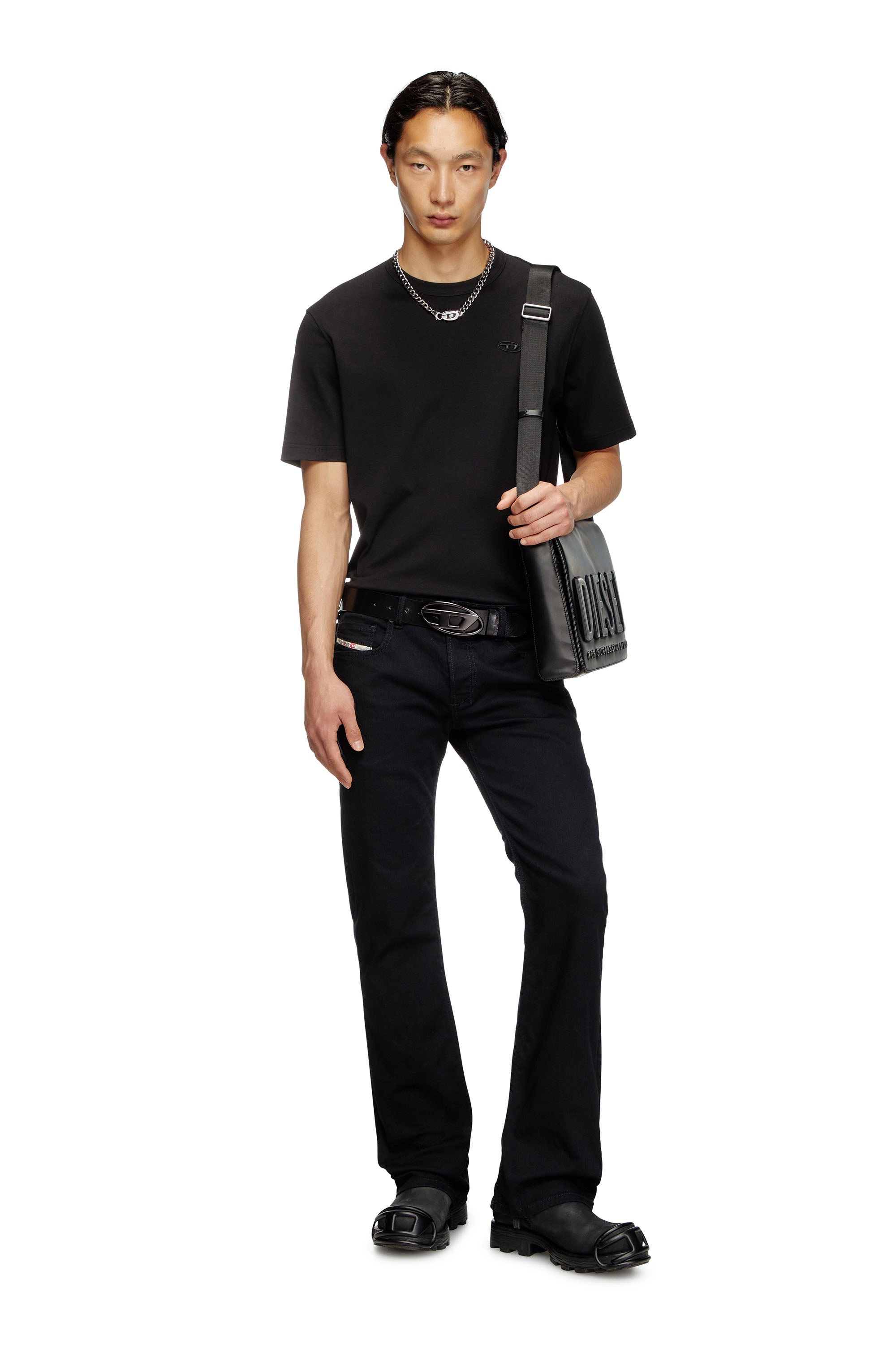 Black T-Adjust-Slits-R17 T-Shirt