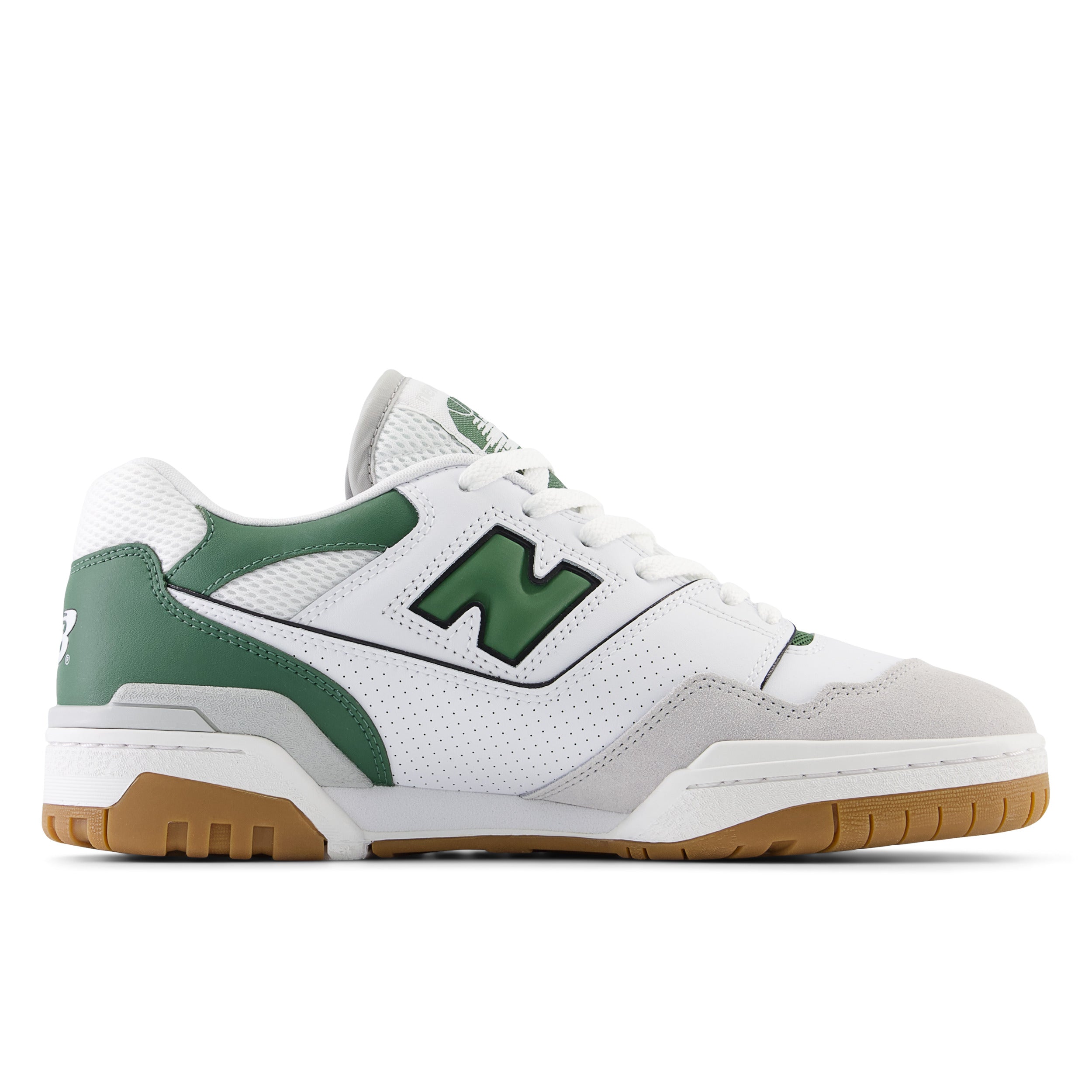 White & Green 550 Sneakers