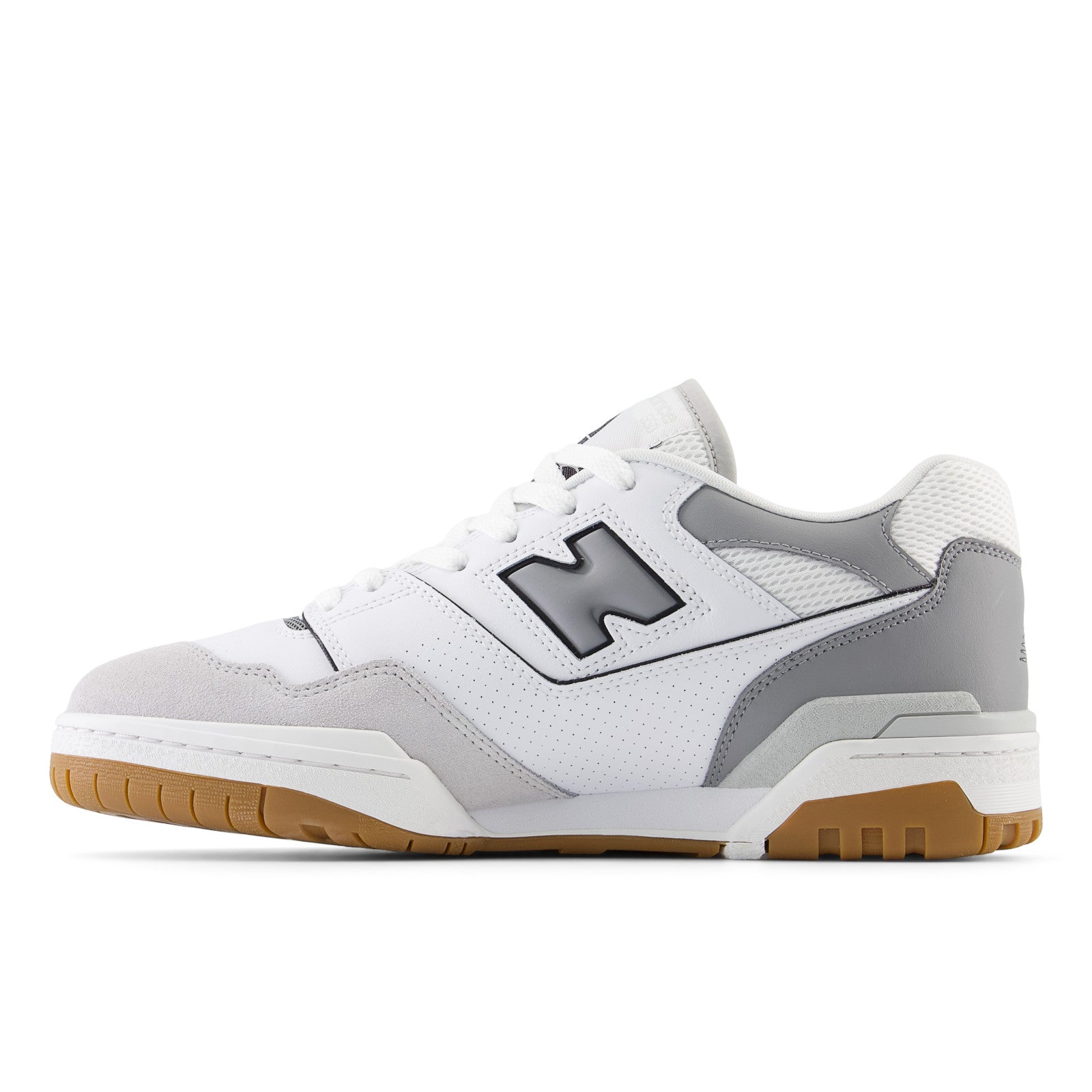 White & Grey 550 Sneakers
