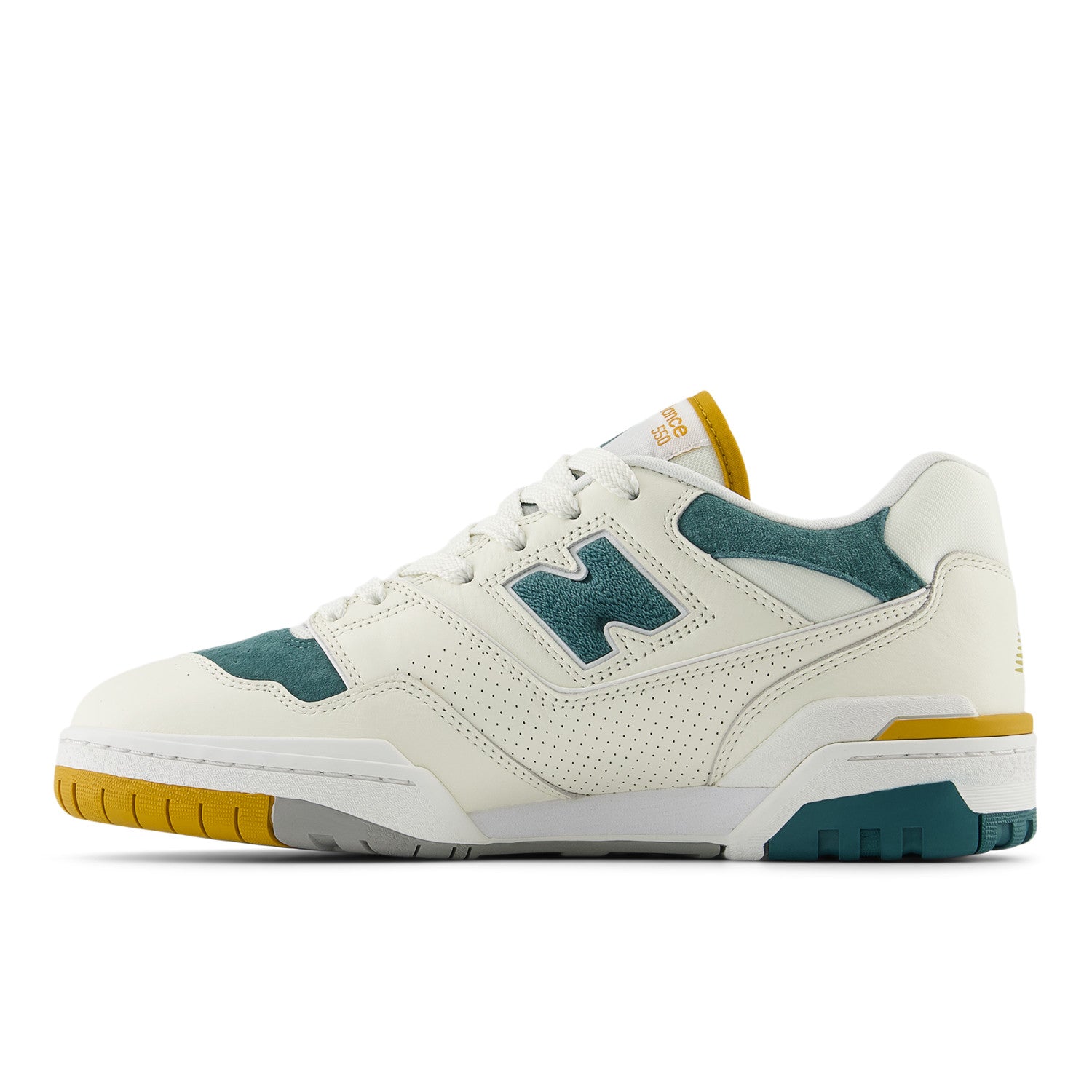 White & Green 550 Sneakers