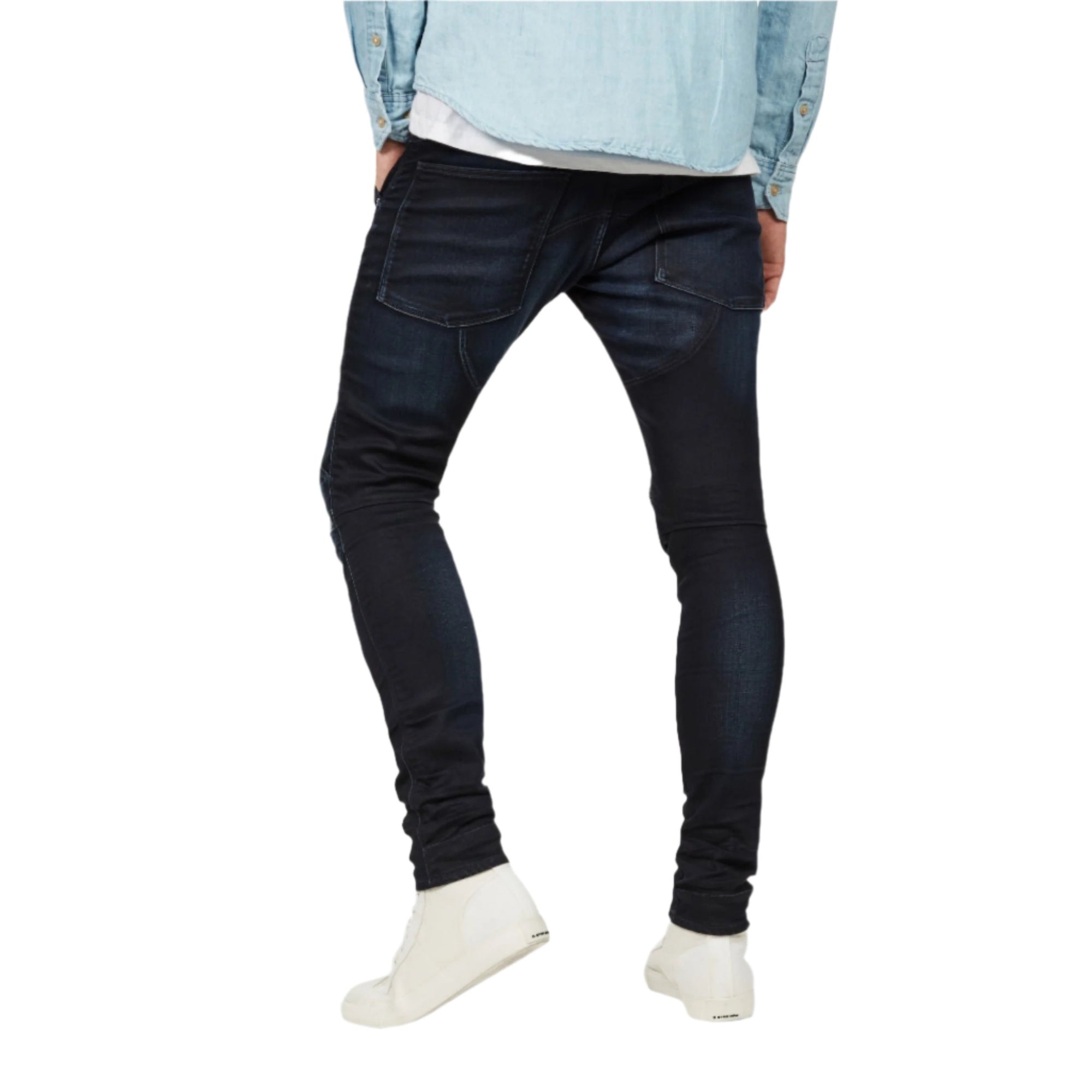 Dark Aged 5620 3D Zip Knee Skinny Jeans