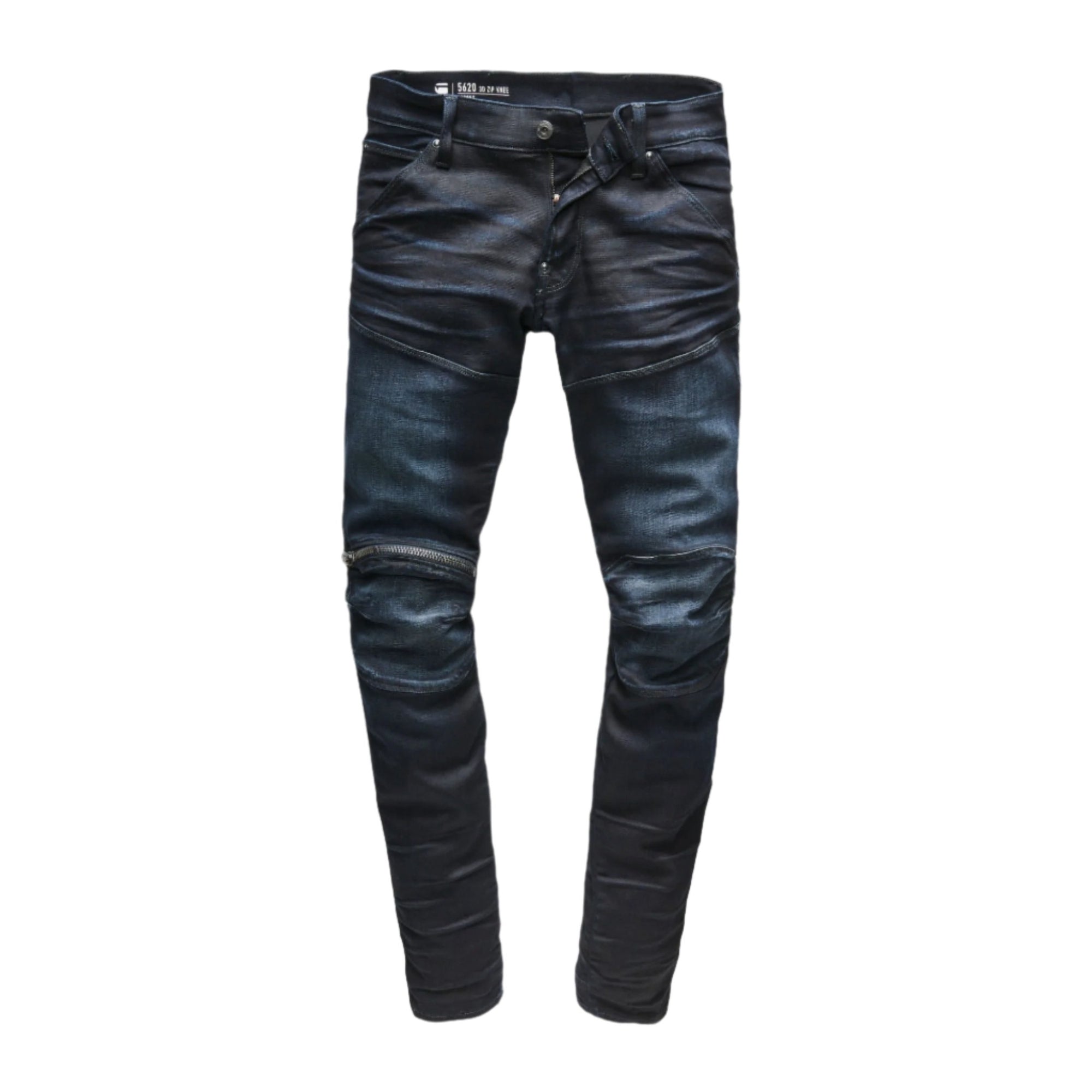 Dark Aged 5620 3D Zip Knee Skinny Jeans