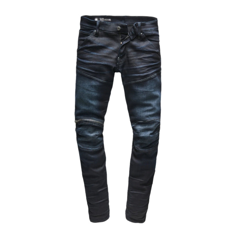 Dark Aged 5620 3D Zip Knee Skinny Jeans