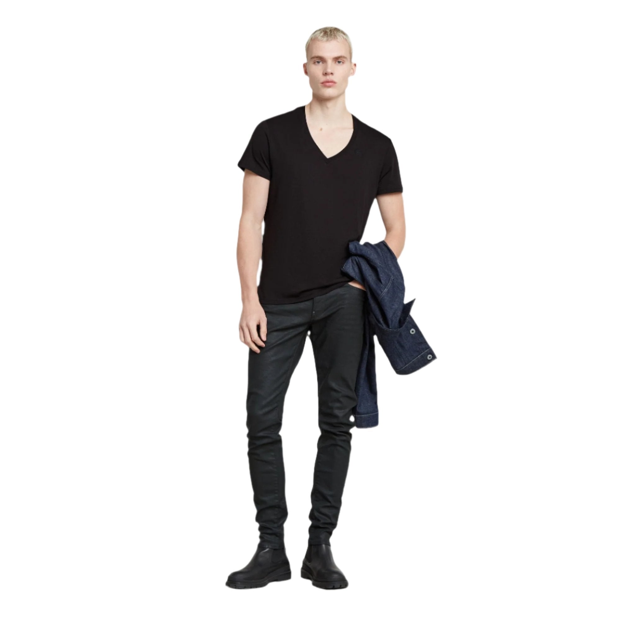 Base V-Neck T-Shirt - Black
