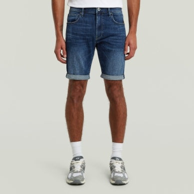 3301 Slim Short - Worn In Blue Galena-1