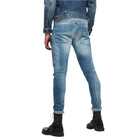 Sun Faded Azurite Air Defence Zip Skinny Jeans