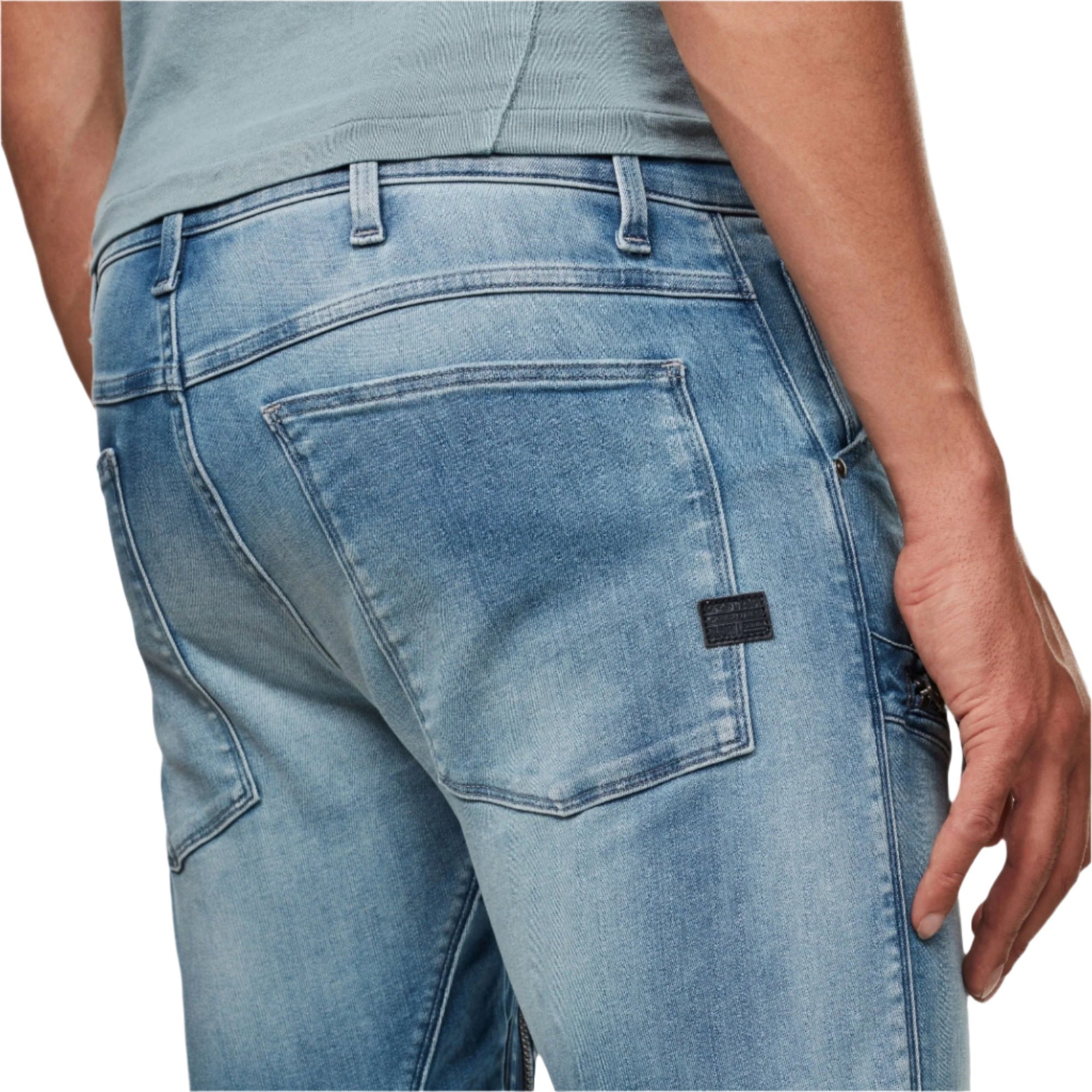 Sun Faded Azurite Air Defence Zip Skinny Jeans