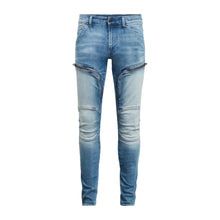 Sun Faded Azurite Air Defence Zip Skinny Jeans