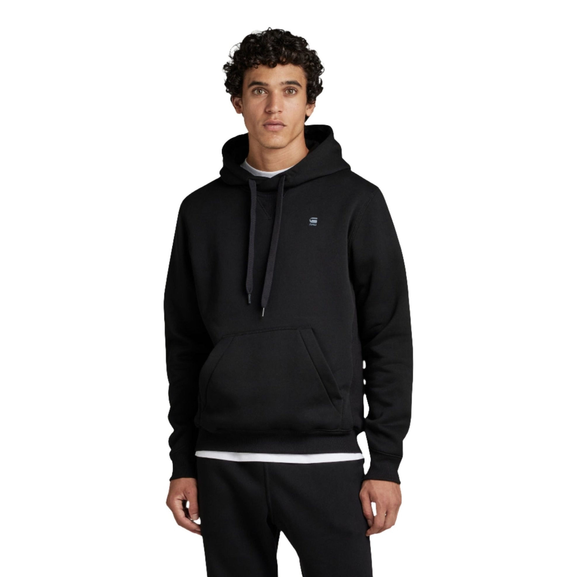 Premium Cored Hooded Sweater - Black