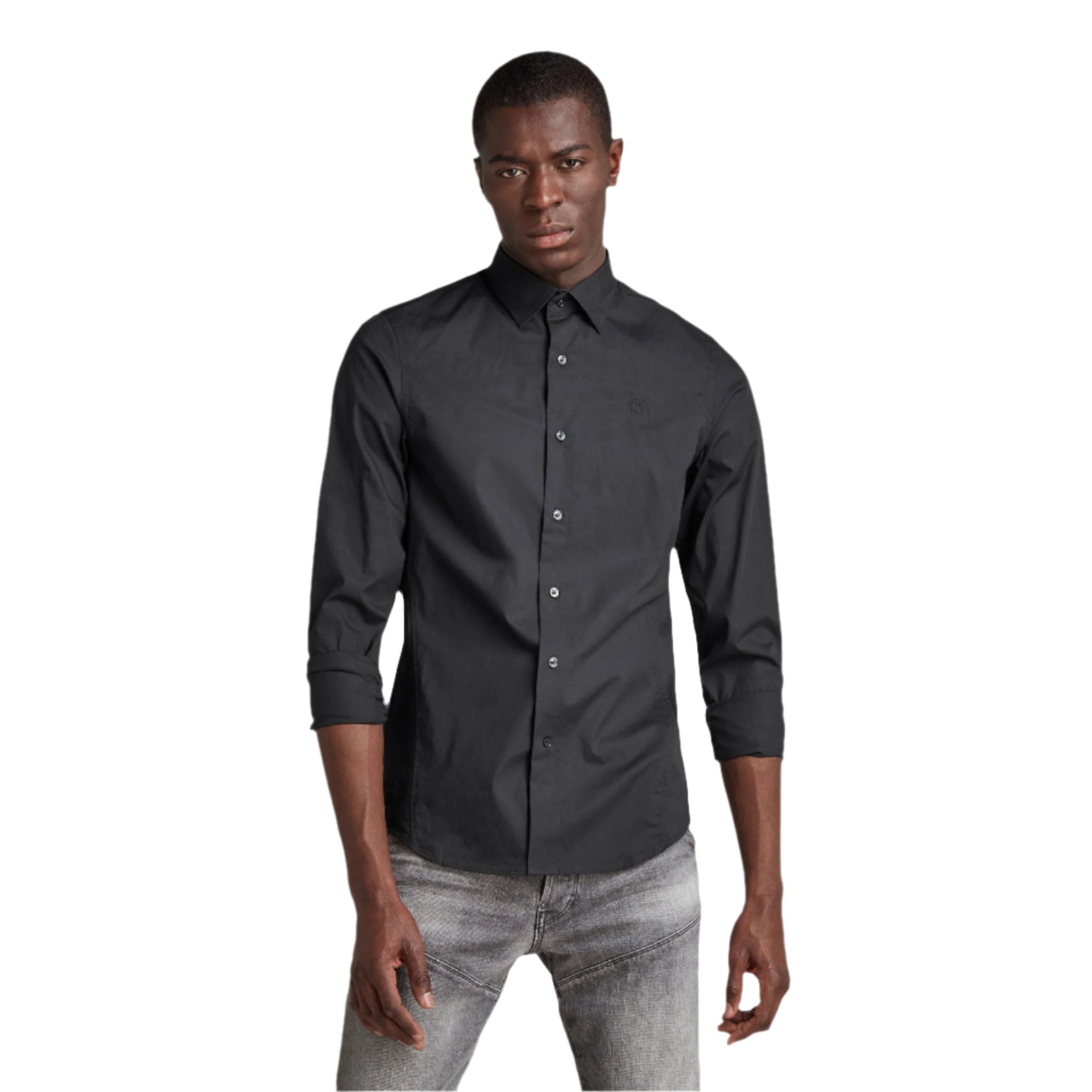 Dressed Super Slim Shirt - Dark Black