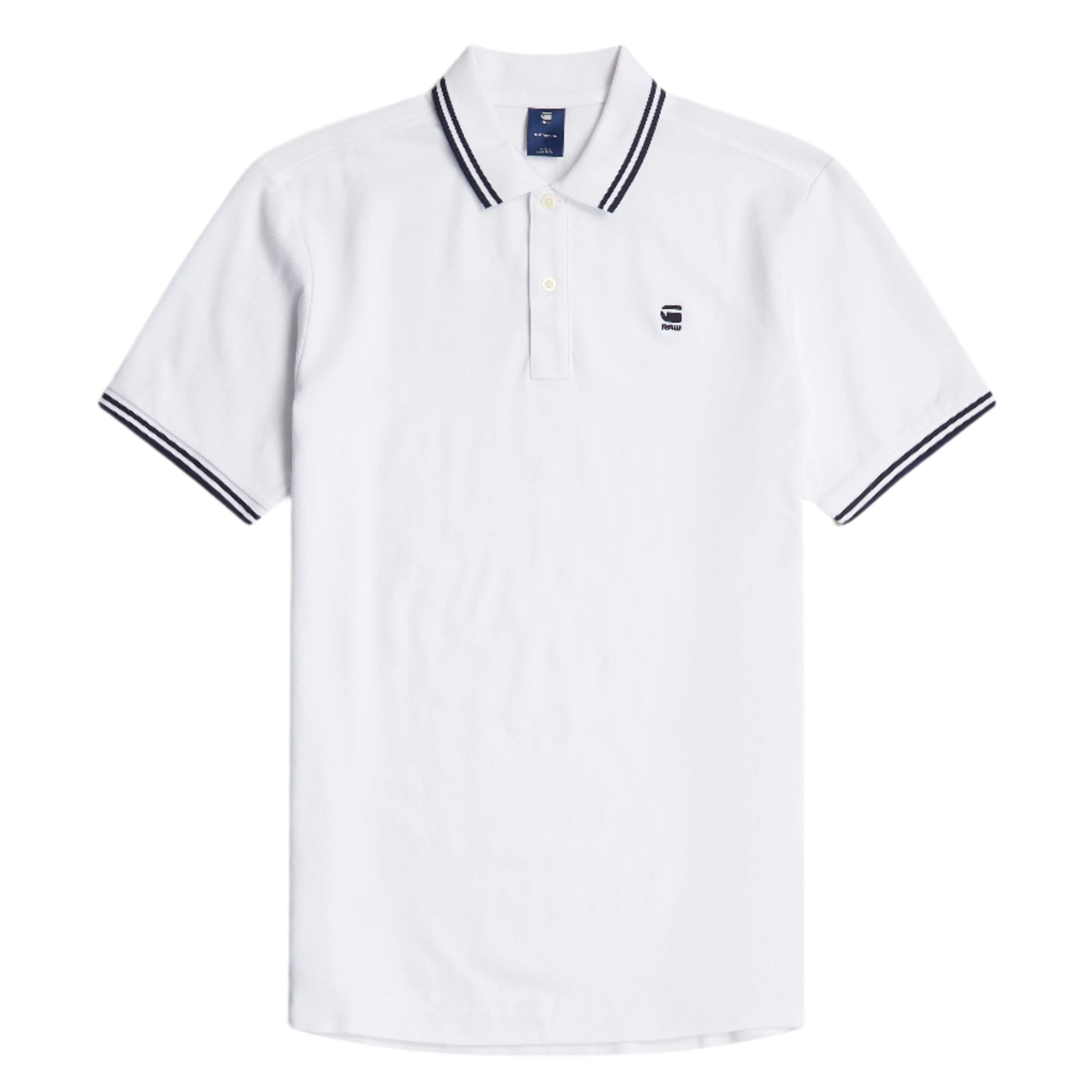 White Dunda Slim Stripe Polo