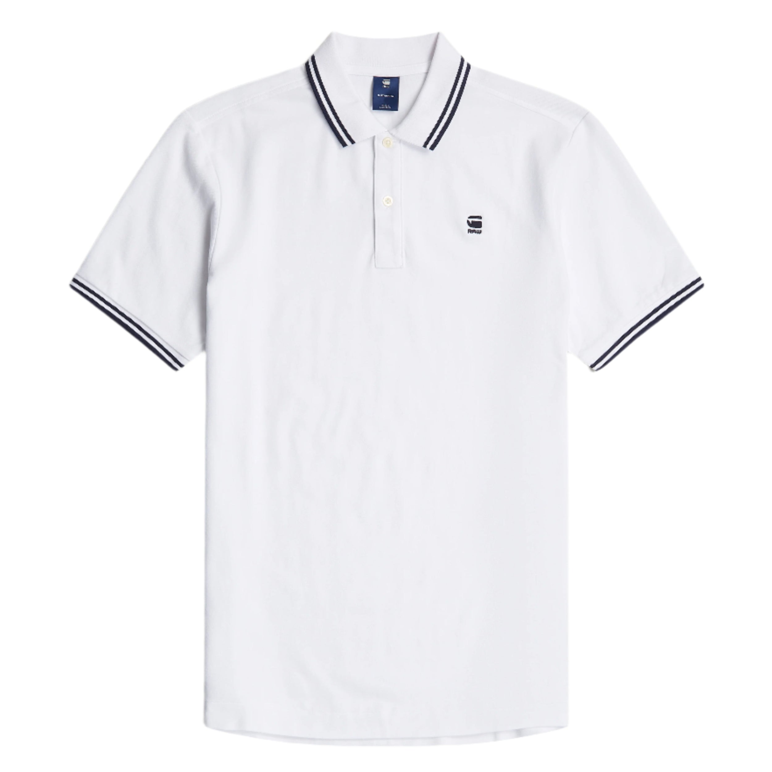 White Dunda Slim Stripe Polo