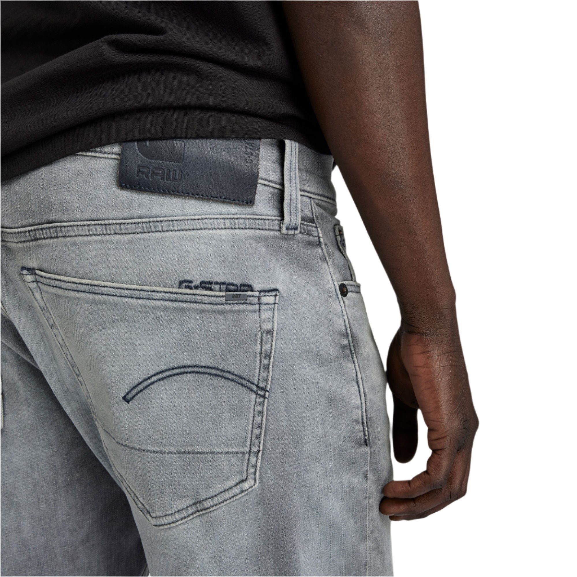Sun Faded Glacier Grey 3301 Slim Shorts