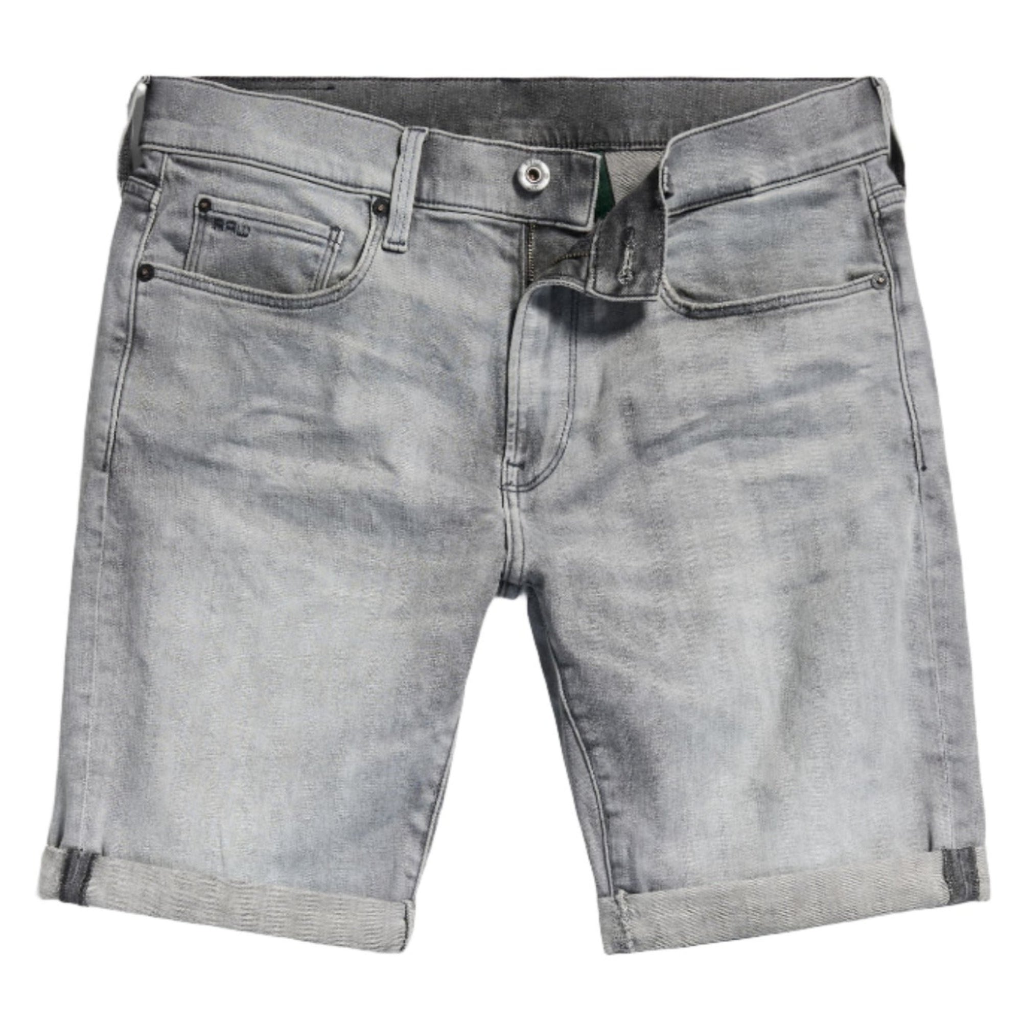 Sun Faded Glacier Grey 3301 Slim Shorts