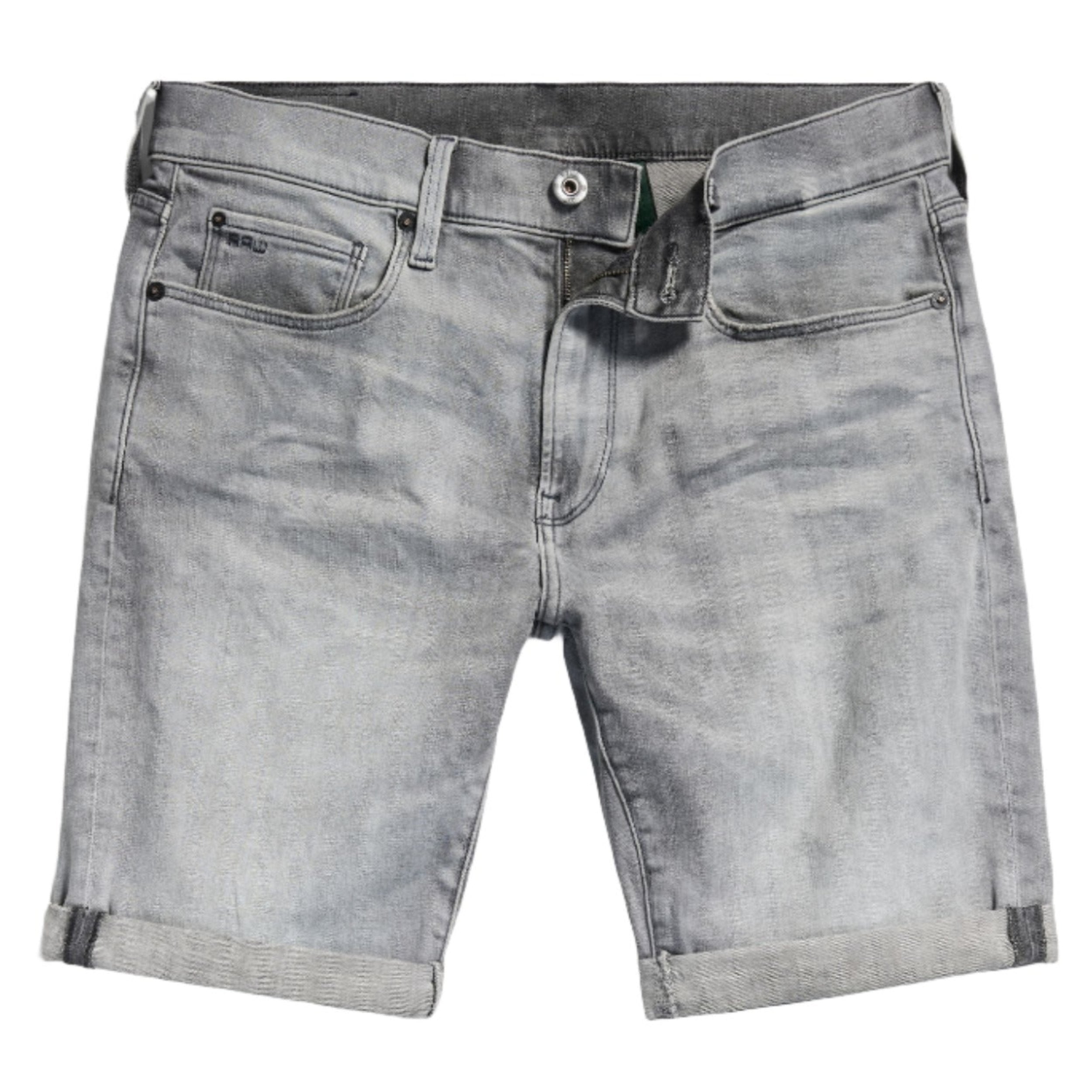 Sun Faded Glacier Grey 3301 Slim Shorts