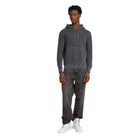 Dark Black Overdyed Hodded Sweater
